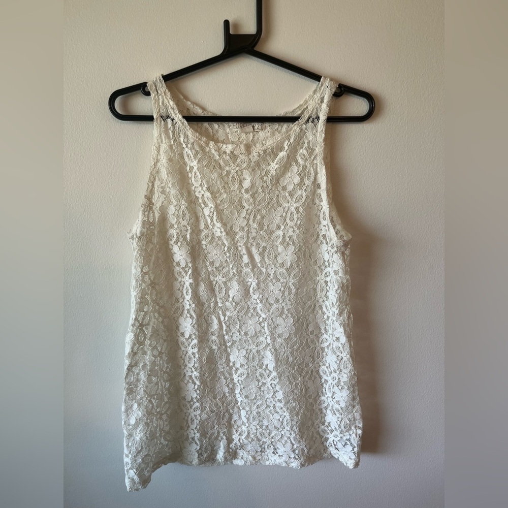 Floral Lace Tank Top M